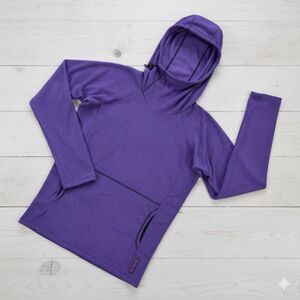 NWT Melanzana Men's M Micro Grid Hoodie V2 Grape Purple 2024